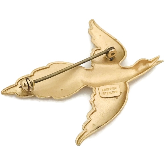 Forstner Sterling Vermeil Flying Long Tail - Picture 5 of 7